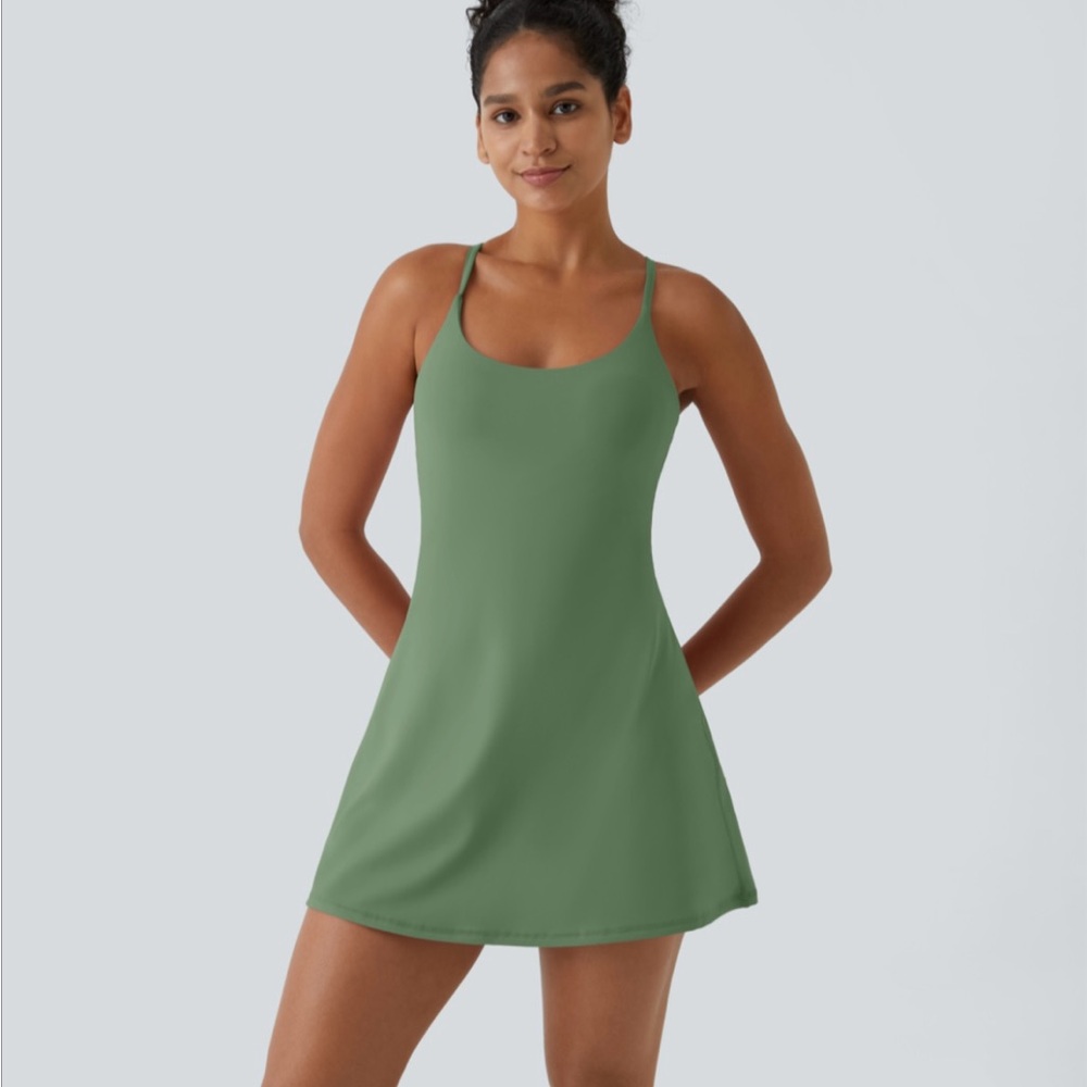 HALARA Green Athletic Dress